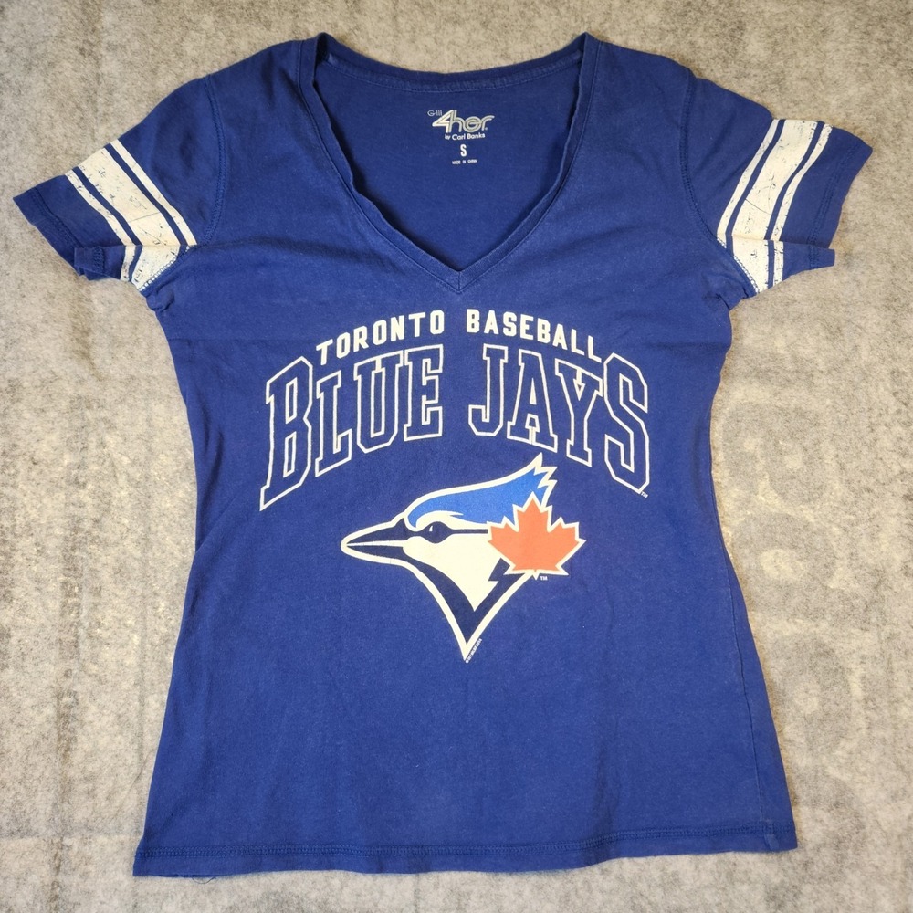 G-III Carl Banks For Her Women's Blue Jays T-Shirt Blue Size S